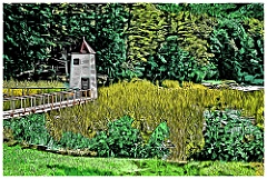 Doubling Point Range Front Light in Marsh - Digital Painting